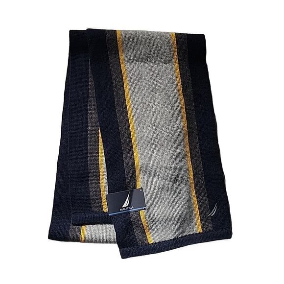 Nautica Other - New Nautica Scarf Blue Gray Yellow Rectangle